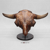 Bison antiquus Skull with Stand Bison antiquus Skull with Stand